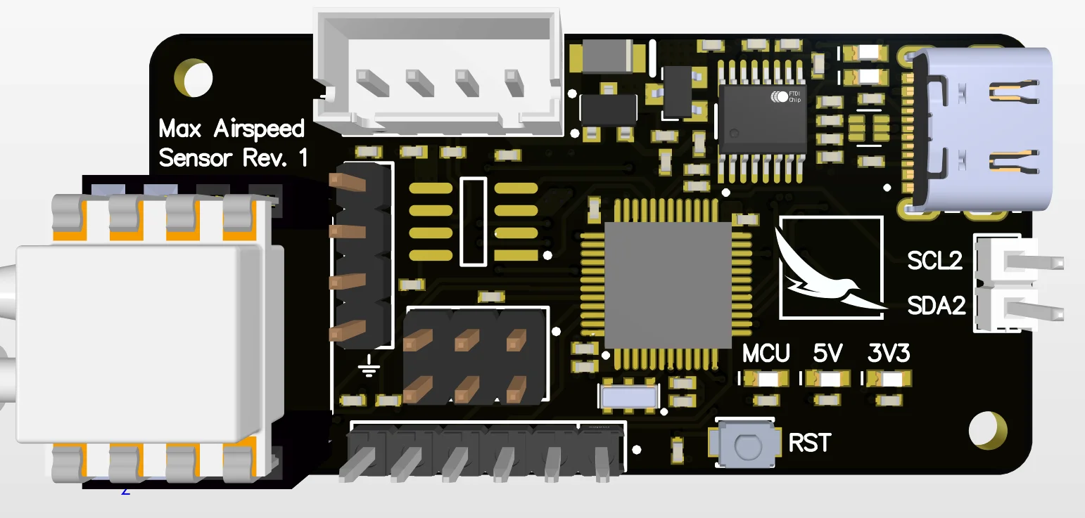 Airspeed Sensor PCB 3D