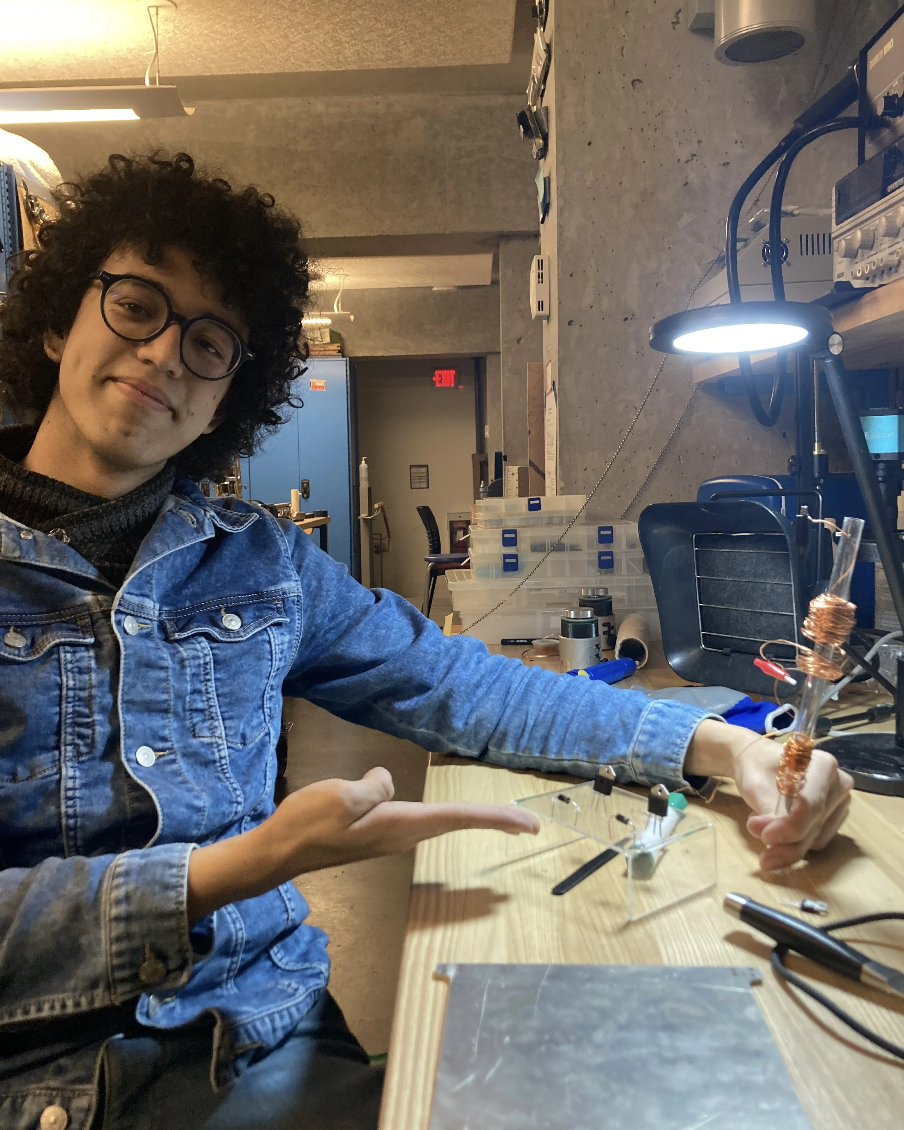 Rachad Working with Plexiglass